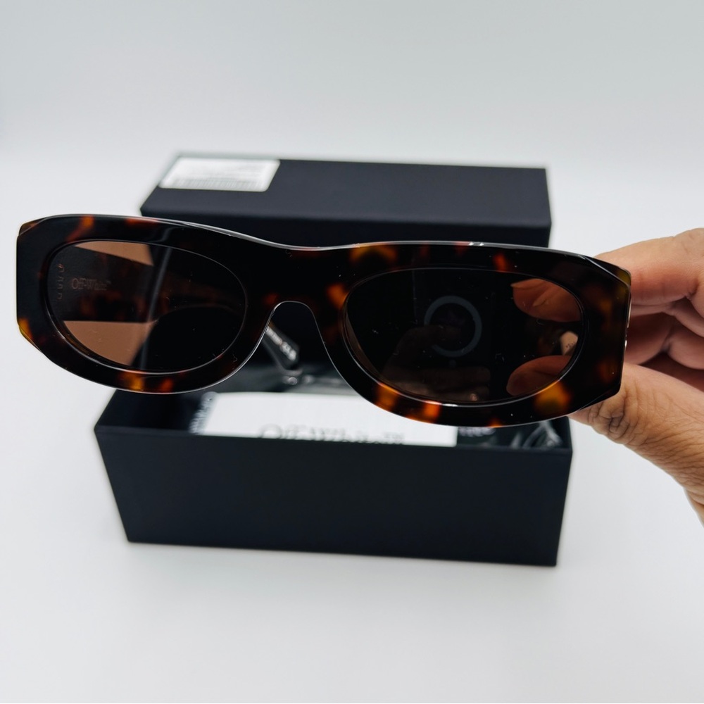 Off-White Tortoise Shell Sunglasses